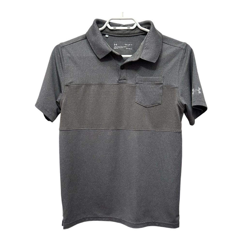 Under Armour Youth Boys Polo Golf Shirt, Grey Size Large